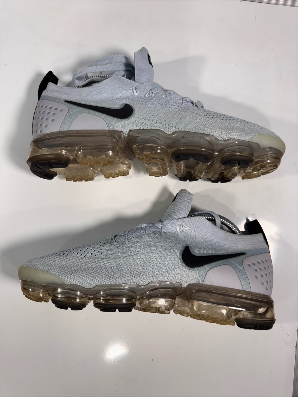 Nike Air VaporMax Flyknit 2 Chrome Men’s Size 8 Grey Silver 942842-014
